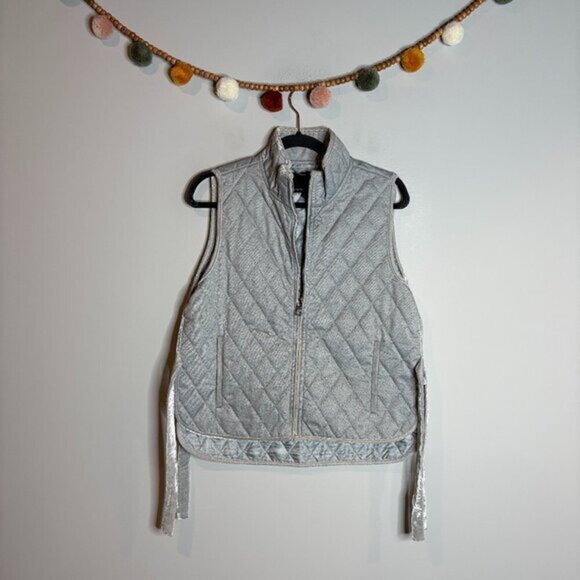 Banana Republic grey quilted tie side vest - Picture 1 of 6